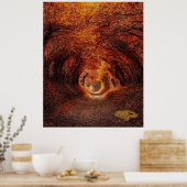 Trees Tunnel - een Licht aan het eind van de Tunne Poster (Keuken)