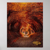 Trees Tunnel - een Licht aan het eind van de Tunne Poster (Voorkant)