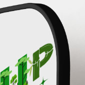 Trees up spirits high christmas holiday graphic pickleball paddle (Links Detail)