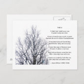 Trees, van Joyce Kilmer Briefkaart (Voorkant / Achterkant)