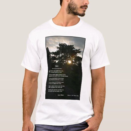 "Trees" van Joyce Kilmer T-shirt (Voorkant)