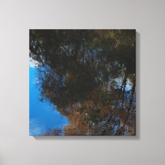 Trees Water Reflection II Stretched Canvas Print (Voorkant)