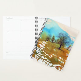 Trees Waterverf Ink Art Planner