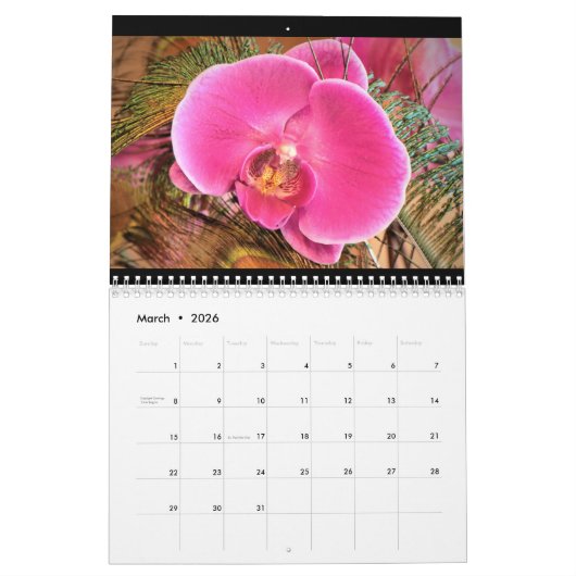 Trees & Wildflowers Kalender (Mar 2026)