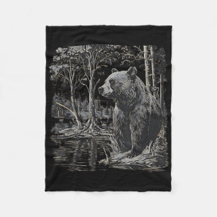 Trees Wildlife Natuur Animal Beer Outdoor Forest Fleece Deken