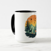 Trees Wildlife Natuur  bos T-shirt Mok (Voorkant links)