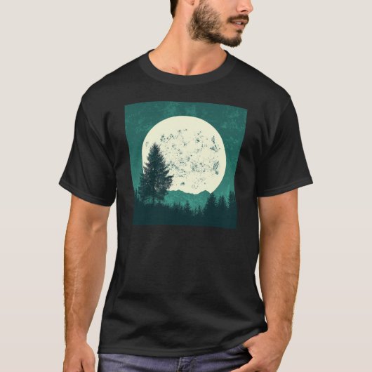 Trees Wildlife Natuur Forest Silhouette T-shirt (Voorkant)