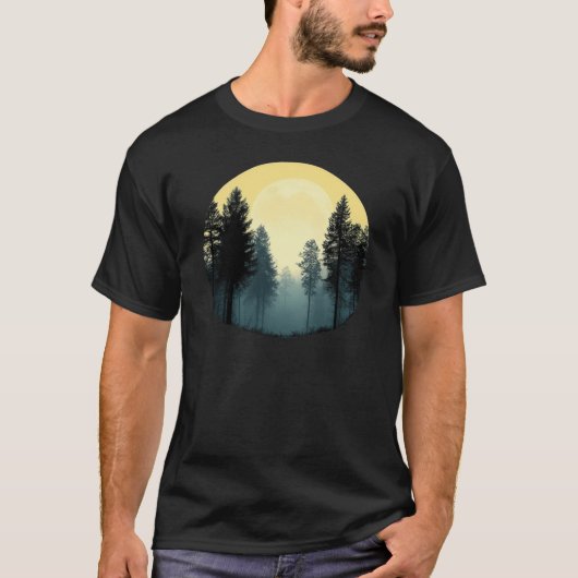 Trees Wildlife Natuur Forest Silhouette T-shirt (Voorkant)
