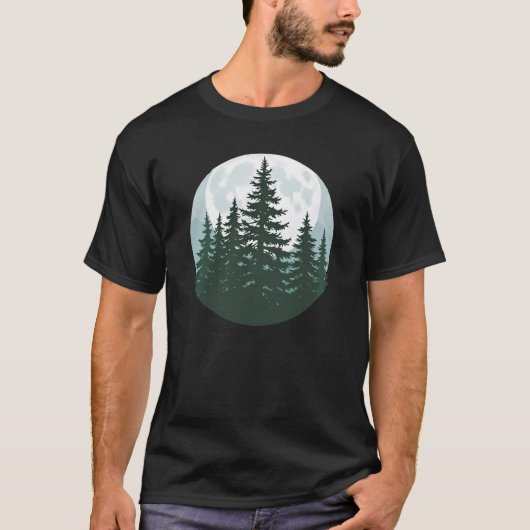 Trees Wildlife Natuur Forest Silhouette T-shirt (Voorkant)