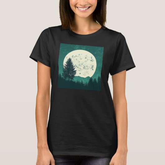 Trees Wildlife Natuur Forest Silhouette T-shirt (Voorkant)