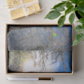 Trees Winter Snow Covered Blue Sky Clouds Scenery Tissuepapier (Geschenk)