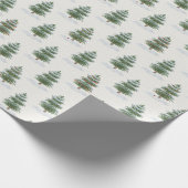 Trees with Snow for Holiday Gift  Cadeaupapier (Hoek)