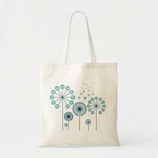 Treescape: Blauw en groen Tote Bag