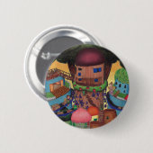 Treetop Fairy Village Art Button (Voorkant /achterkant)