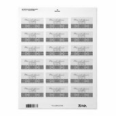 Treetop Spider's Web Zwart & Wit Adresetiketten Etiket (Full Sheet)