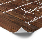 Tref uw stoel Westerse bruiloftsreceptie bord Poster (Hoek)