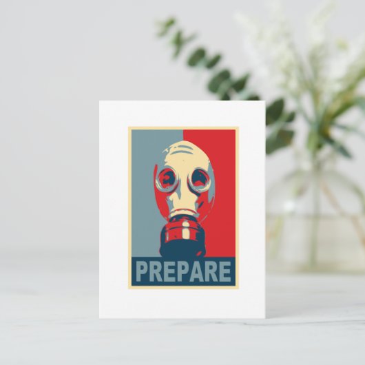 Tref voorbereidingen! briefkaart (Staand voorkant)