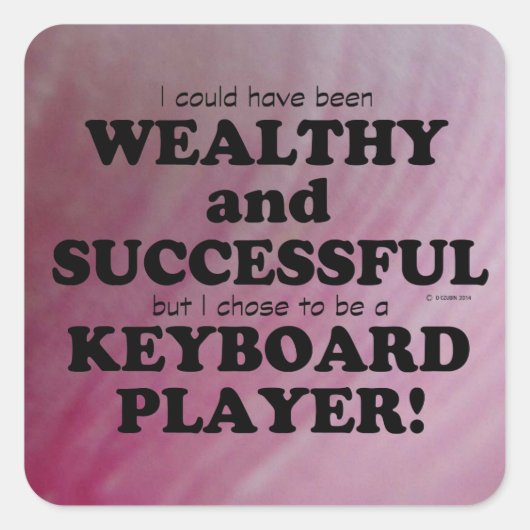 Trefbordrijk en geslaagd vierkant Sticker (Voorkant)