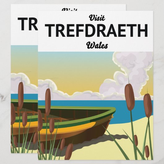 Trefdraeth zeereisposter briefhoofd (Voorkant / Achterkant)