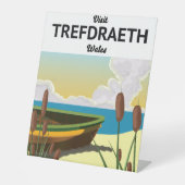 Trefdraeth zeereisposter reclamebord met voetstuk (Voorkant)