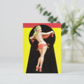 Trefgat Blonde omhoog Briefkaart (Staand voorkant)