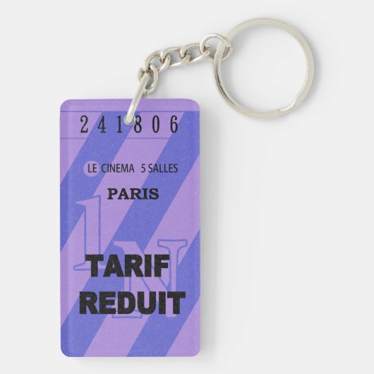 Trefkaartje voor bioscoop sleutelhanger (achterkant)
