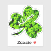 Trefoil klaverblad klaverblad vorm aangepaste naam sticker (Vel)
