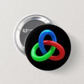 Trefoil knot ronde button 5,7 cm (Voorkant /achterkant)