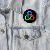 Trefoil knot ronde button 5,7 cm (In situ)