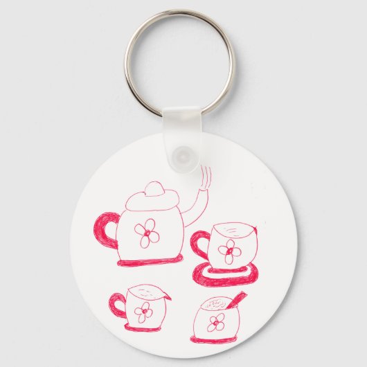 Trefring voor de Button van Tea Time Sleutelhanger (Voorkant)