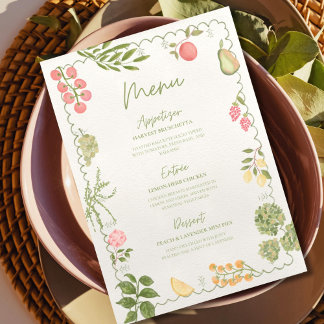 Trefzek van de Markt Bruidsborrel Menu Sjabloon Kaart