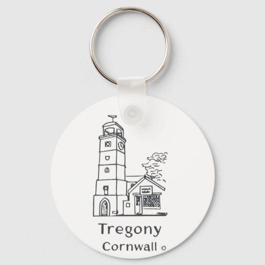 Tregony Clocktower Keyring Sleutelhanger (Voorkant)