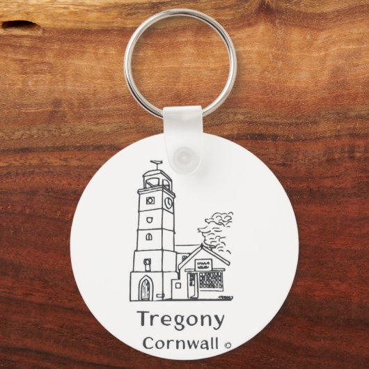 Tregony Clocktower Keyring Sleutelhanger (Voorkant)