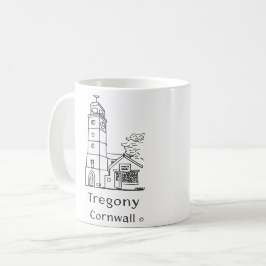 Tregony Clocktower-Mok Koffiemok (Voorkant links)