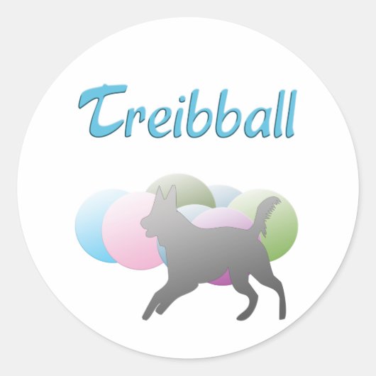 Treibball Ronde Sticker (Voorkant)