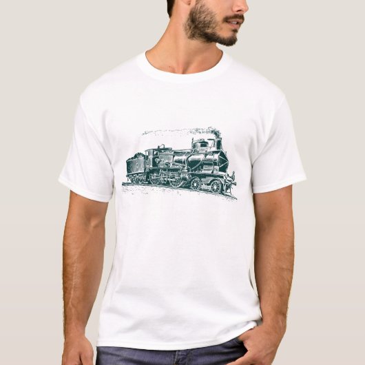 Trein 03 - Donkergroen T-shirt (Voorkant)