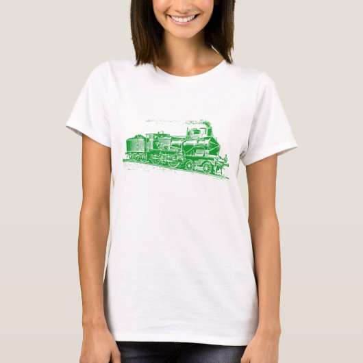 Trein 03 - Groen gras T-shirt (Voorkant)