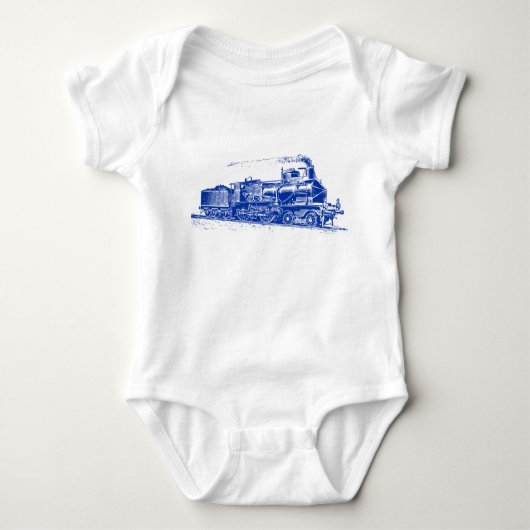 Trein 03 - Marineblauw Romper (Voorkant)