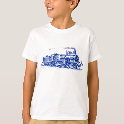 trein 03 - marineblauw t-shirt (Voorkant)