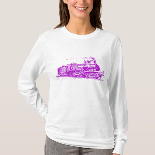 Trein 03 - Paars T-shirt (Voorkant)