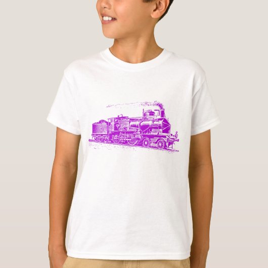 Trein 03 - Paars T-shirt (Voorkant)