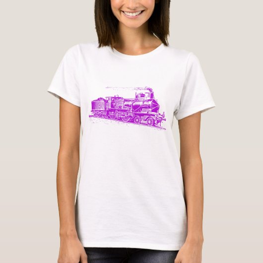 Trein 03 - Paars T-shirt (Voorkant)