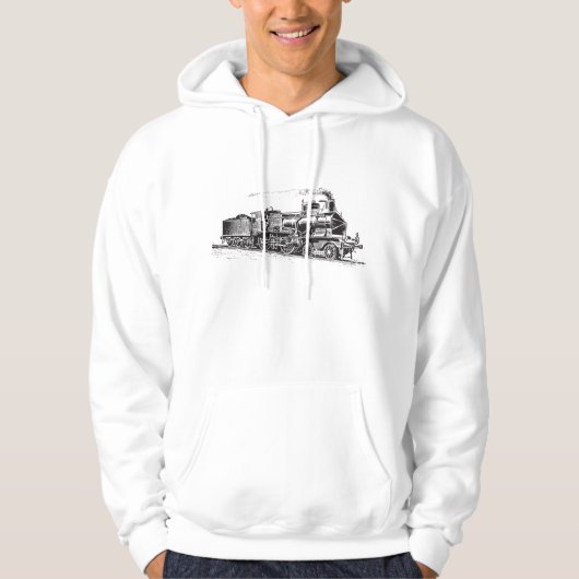 Trein 03 - zwart hoodie (Voorkant)