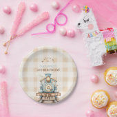  trein 1e verjaardag papieren bordje (Feest)