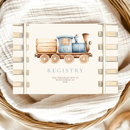 Trein 1e verjaardag register informatiekaartje