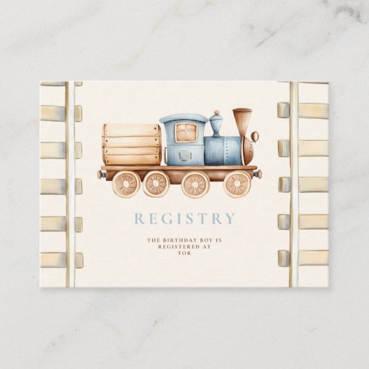 Trein 1e verjaardag register informatiekaartje (Voorkant)