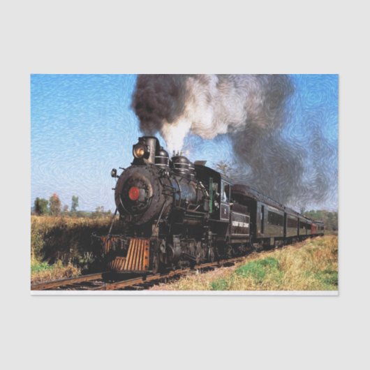 trein 2 tissuepapier (Voorkant)