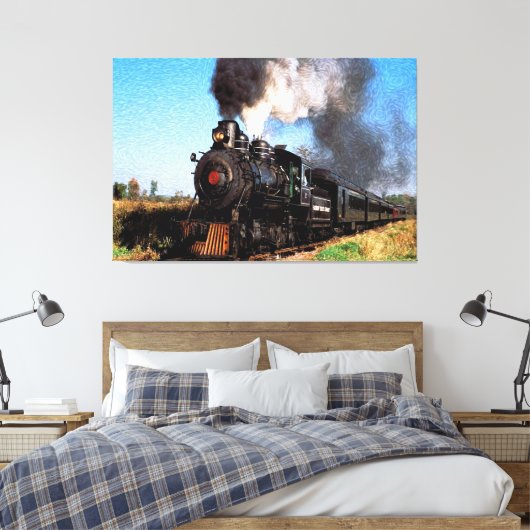 Trein 2 verpakt canvas (Insitu (Slaapkamer))