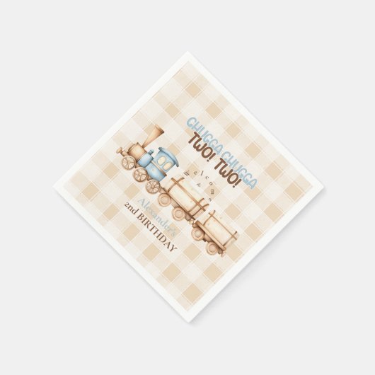  trein 2e verjaardag servet (Hoek)