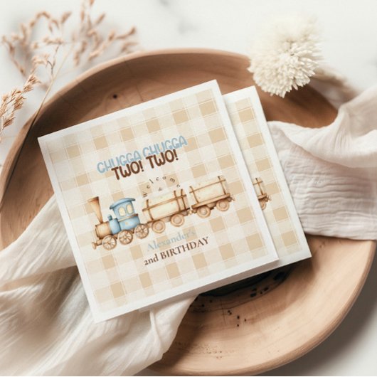  trein 2e verjaardag servet